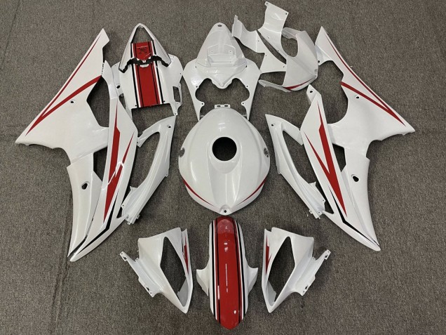 2008-2016 Yamaha YZF R6 Motorcycle Fairing - Pearl White Red UK Manufacturers