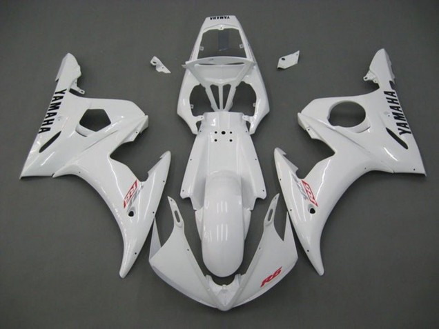 2005 Yamaha YZF R6 Motorcycle Fairings - White Red Black UK Manufacturers