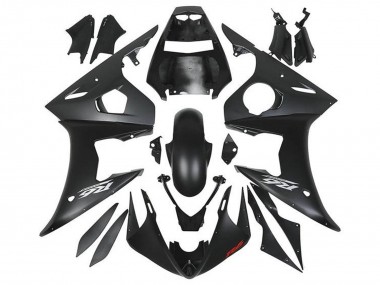 2005 Yamaha YZF R6 Motorcycle Fairings - Matte Black Silver Red UK Manufacturers