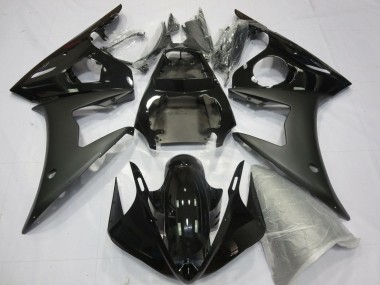 2005 Yamaha YZF R6 Motorcycle Fairings - Glossy Black Matte Black UK Manufacturers