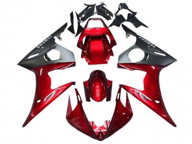 2003-2004 Yamaha YZF R6 Motorcycle Fairings - Red Matte Black UK Manufacturers