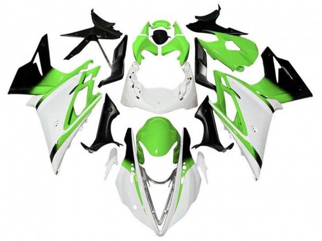 2013-2016 Triumph Daytona 675 Triple Motorcycle Fairings - White Green Glossy Black UK Manufacturers