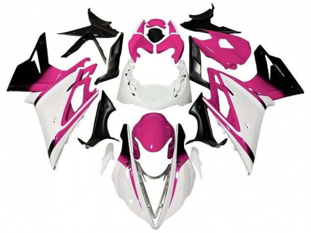 2013-2016 Triumph Daytona 675 Triple Motorcycle Fairings - White Pink Glossy Black UK Manufacturers