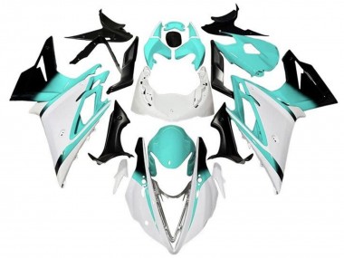 2013-2016 Triumph Daytona 675 Triple Motorcycle Fairings - White Turquoise Blue Glossy Black UK Manufacturers