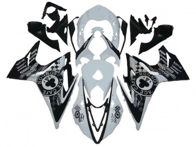 2013-2016 Triumph Daytona 675 Triple Motorcycle Fairings - White Glossy Black Cafe London UK Manufacturers