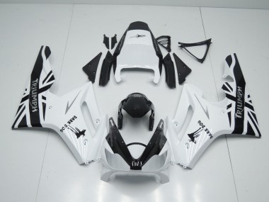 2006-2008 Triumph Daytona 675 Triple Motorcycle Fairings - White Glossy Black Dark Dog UK Manufacturers