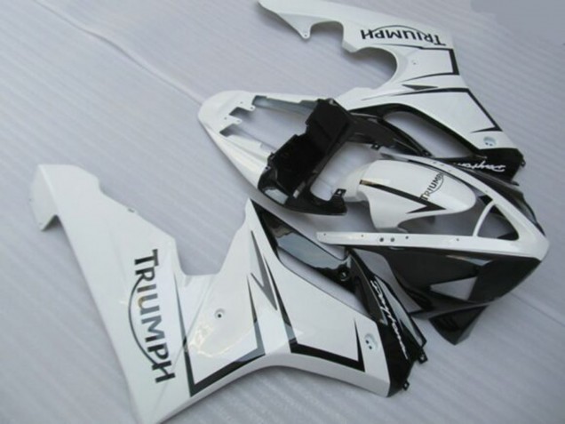 2006-2008 Triumph Daytona 675 Triple Motorcycle Fairings - White Glossy Black UK Manufacturers