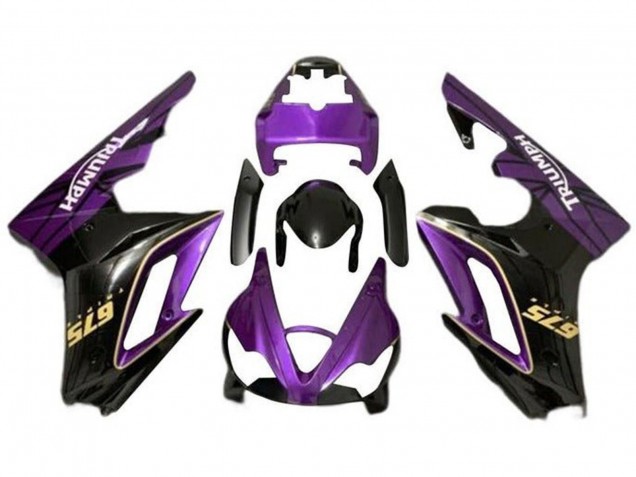 2009-2012 Triumph Daytona 675 Triple Motorcycle Fairings - Purple Gold Glossy Black UK Manufacturers