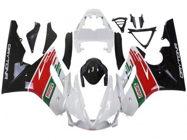 2009-2012 Triumph Daytona 675 Triple Motorcycle Fairings - White Red Green Glossy Black Castrol UK Manufacturers