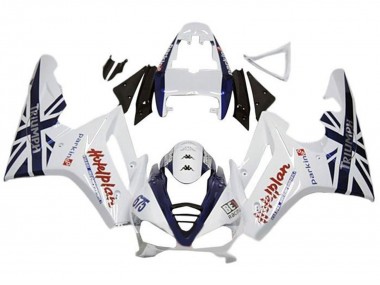 2009-2012 Triumph Daytona 675 Triple Motorcycle Fairings - White Dark Blue UK Manufacturers