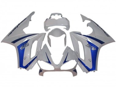 2009-2012 Triumph Daytona 675 Triple Motorcycle Fairings - White Blue UK Manufacturers