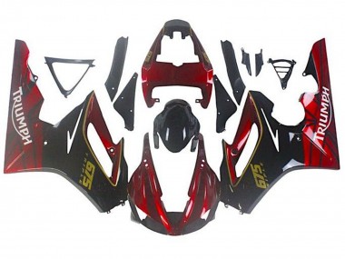 2009-2012 Triumph Daytona 675 Triple Motorcycle Fairings - Red Glossy Black UK Manufacturers