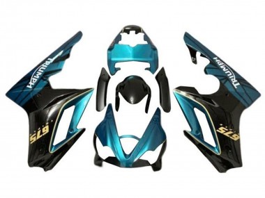 2009-2012 Triumph Daytona 675 Triple Motorcycle Fairing - Teal Blue Glossy Black UK Manufacturers