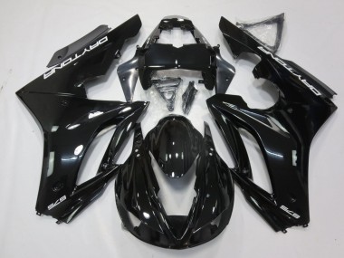 2009-2012 Triumph Daytona 675 Triple Motorcycle Fairings - Glossy Black White Decals UK Manufacturers