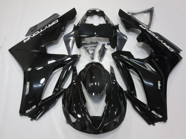 2009-2012 Triumph Daytona 675 Triple Motorcycle Fairings - Glossy Black White Decals UK Manufacturers