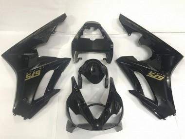 2009-2012 Triumph Daytona 675 Triple Motorcycle Fairings - Glossy Black Gold Decals UK Manufacturers