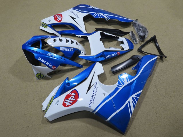 2009-2012 Triumph Daytona 675 Triple Motorcycle Fairings - White Blue Hpi UK Manufacturers