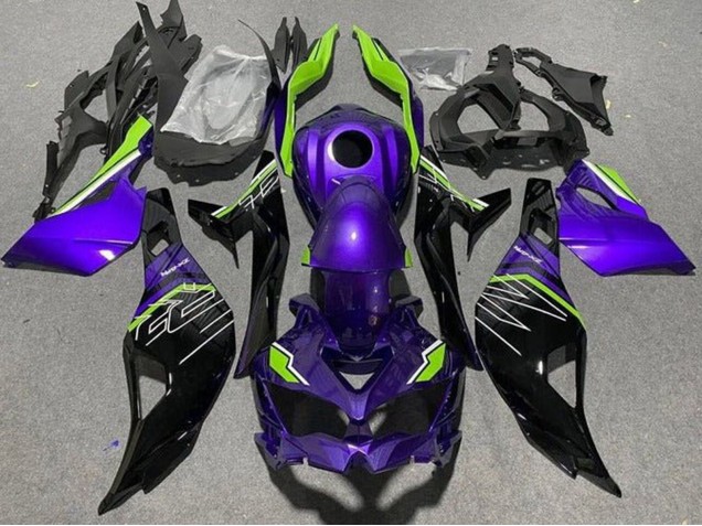 2019-2025 Kawasaki ZX4R ZX-4RR Motorcycle Fairings - Purple Green Black UK Manufacturers