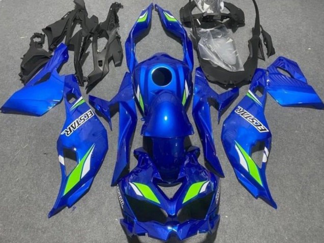2019-2025 Kawasaki ZX4R ZX-4RR Motorcycle Fairings - Blue Green Ecstar UK Manufacturers