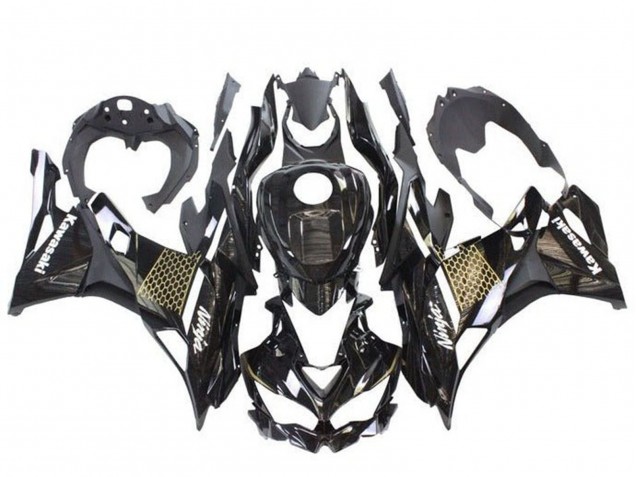 2019-2025 Kawasaki ZX4R ZX-4RR Motorcycle Fairings - Glossy Black White Gold UK Manufacturers