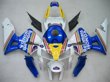 2005-2006 Honda CBR600RR Motorcycle Fairings - Blue White Yellow Rothmans UK Manufacturers