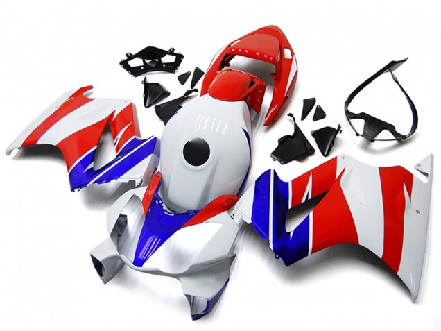 2002-2013 Honda VFR800 Motorcycle Fairings - White Red Blue No Decal UK Manufacturers