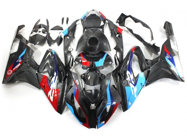 2015-2016 BMW S1000RR Motorcycle Fairings - Blue Red Carbon Fiber UK Manufacturers
