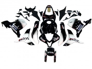 2009-2012 Honda CBR600RR Motorcycle Fairings - Glossy Black White West UK Manufacturers