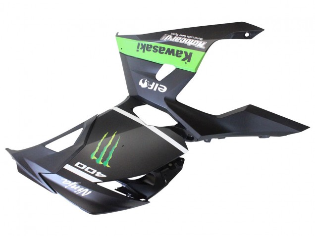 2018-2024 Kawasaki EX400 Motorcycle Fairings - Matte Black Green Monster Showr Snow UK Manufacturers