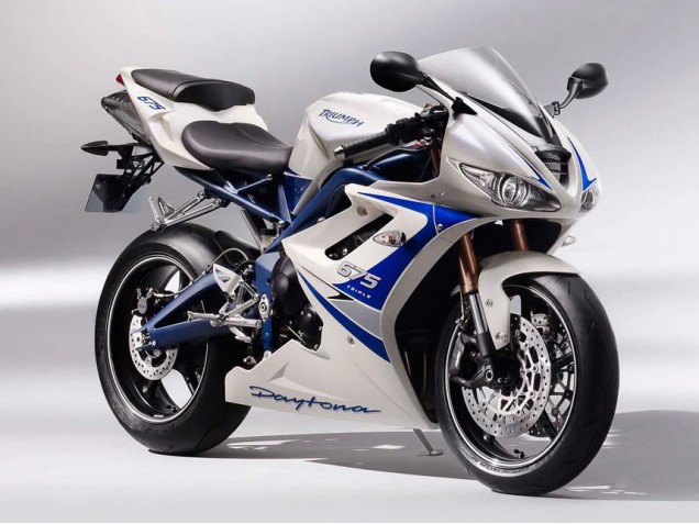 2006-2008 Triumph Daytona 675 Motorcycle Fairings - Silver White Blue UK Manufacturers