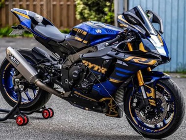 2015-2019 Yamaha YZF R1 Motorcycle Fairings - Blue Gold Black UK Manufacturers