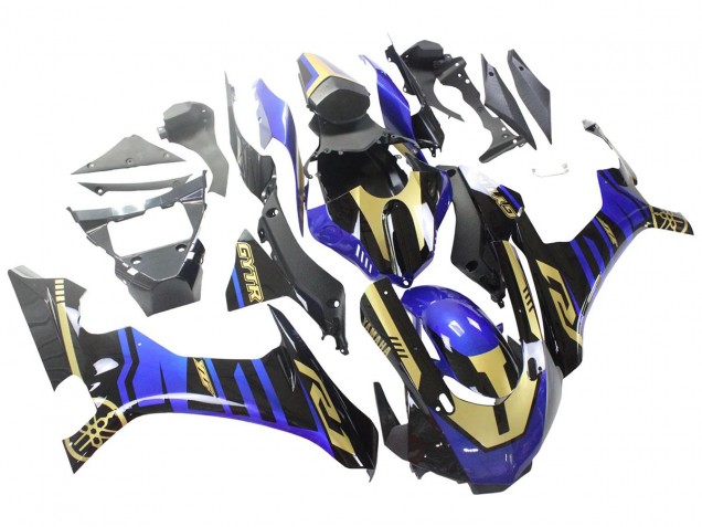 2015-2019 Yamaha YZF R1 Motorcycle Fairings - Blue Gold Black UK Manufacturers