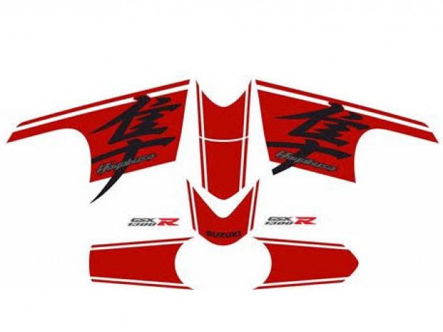 2008-2020 Suzuki GSXR 1300 Hayabusa Motorcycle Fairing - Glossy Black Red UK Manufacturers