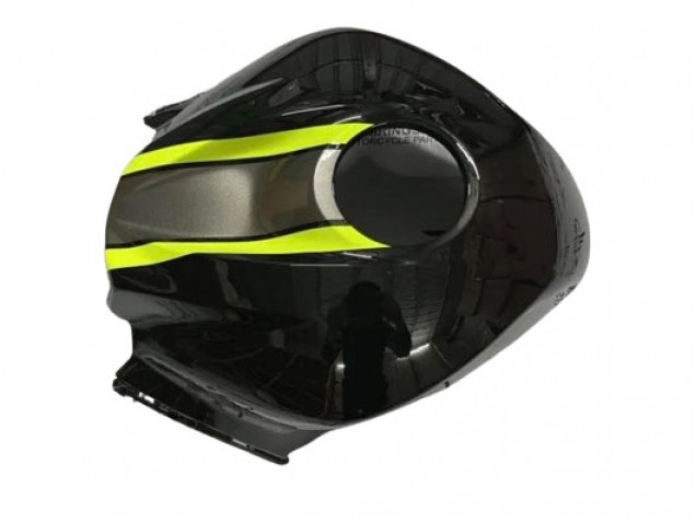 2007-2008 Honda CBR600RR Motorcycle Fairings - Glossy Black High Viz Yellow UK Manufacturers