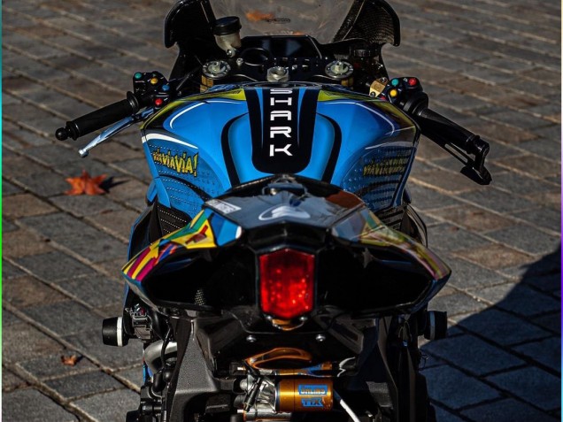 2015-2019 Yamaha YZF R1 Motorcycle Fairings - Blue Yellow Shark UK Manufacturers