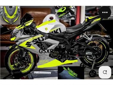 2004-2005 Suzuki GSXR 750 Motorcycle Fairings - Grey Lemon Green Black UK Manufacturers