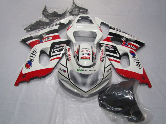 2000-2002 Suzuki GSXR 1000 Motorcycle Fairings - White Red Black Rizoma Playboy UK Manufacturers
