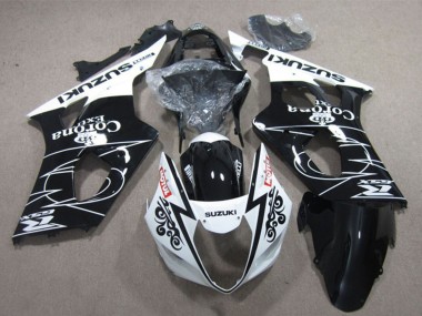 2003-2004 Suzuki GSXR 1000 Motorcycle Fairings - White Glossy Black Corona Extra Motul UK Manufacturers