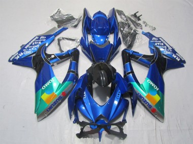 2007-2008 Suzuki GSXR 1000 Motorcycle Fairings - Blue Green Black JOMO UK Manufacturers