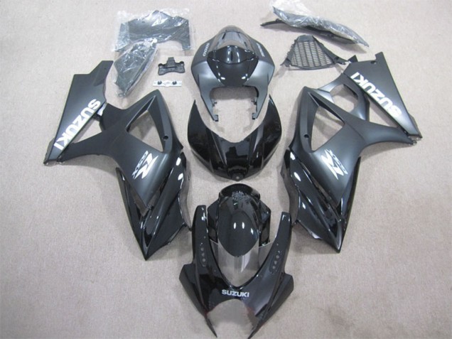 2007-2008 Suzuki GSXR 1000 Bike Fairings - Glossy Black Matte Black UK Manufacturers