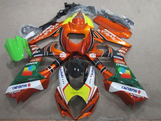 2007-2008 Suzuki GSXR 1000 Motorcycle Fairings - Orange Yellow White Red Green Monster UK Manufacturers