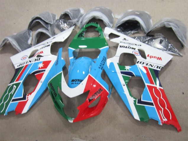 2001-2003 Suzuki GSXR 600 Motorcycle Fairings - White Blue Green Red Motul UK Manufacturers