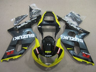 2001-2003 Suzuki GSXR 600 Motorcycle Fairings - Black Yellow Motul UK Manufacturers