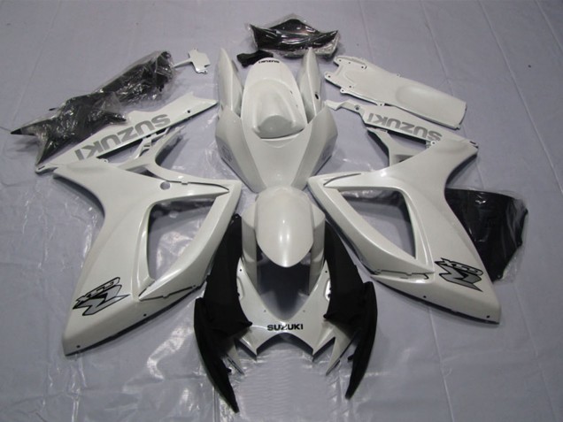 2006-2007 Suzuki GSXR 600 Motorcycle Fairing - White UK Manufacturers