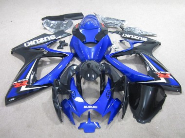 2006-2007 Suzuki GSXR 600 Motorcycle Fairing - Blue White Glossy Black Red UK Manufacturers