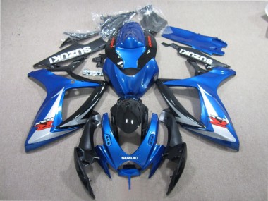 2006-2007 Suzuki GSXR 600 Motorcycle Fairings - Blue White Glossy Black Red UK Manufacturers