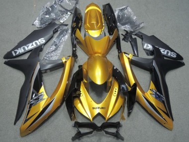 2008-2010 Suzuki GSXR 600 Motorcycle Fairings - Gold Matte Black UK Manufacturers