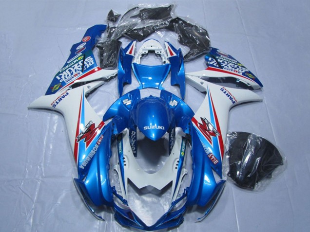 2011-2024 Suzuki GSXR 600 Motorcycle Fairings - Blue White UK Manufacturers