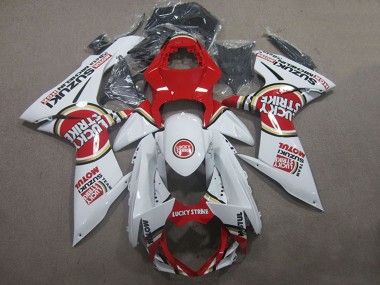 2011-2024 Suzuki GSXR 600 Motorcycle Fairings - White Red Motul Lucky Strike UK Manufacturers