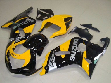2001-2003 Suzuki GSXR 750 Motorcycle Fairings - Yellow Black UK Manufacturers